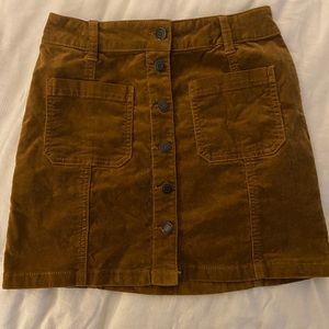 Brown corduroy skirt